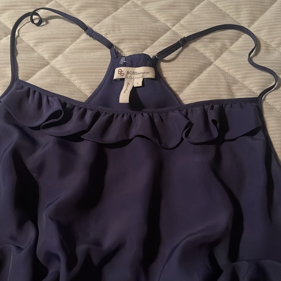 Navy BCBGeneration Razeorback Dress - Picture 2 of 6